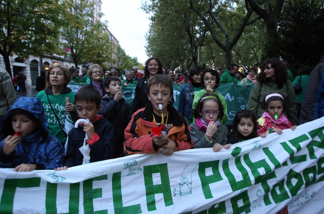 Manifestación en Valladolid contra la LOMCE. 