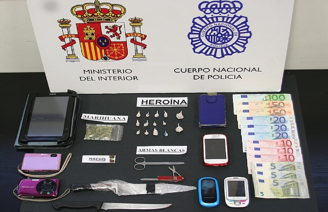Material intervenido por la Policía en la Operación Patín.