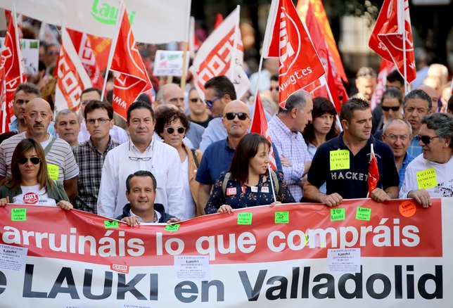 Manifestación de apoyo a los trabajadores de Lauki