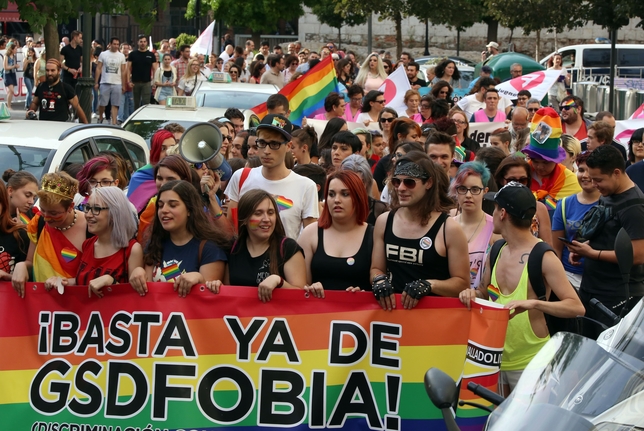Manifestación para revindicar la diversidad sexual y derechos para el colectivo LGBTI