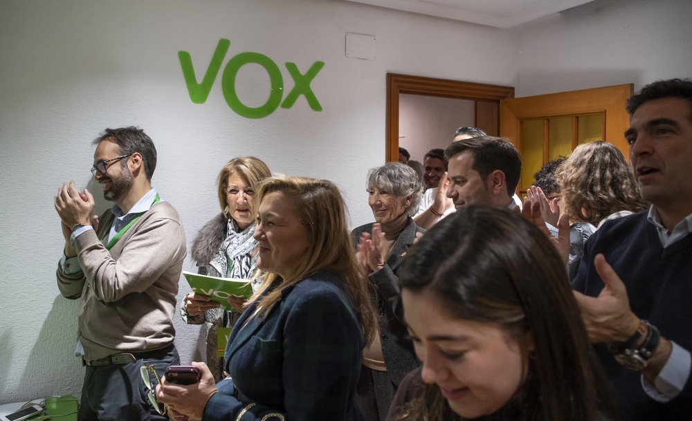 Vox celebra sus resultados en Valladolid.  / ICAL