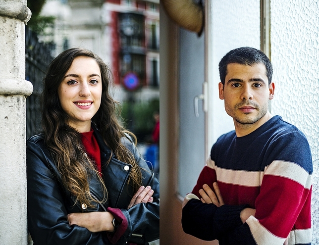 Inés Olandía y Alberto García son dos jóvenes que sufren la alta temporalidad laboral.