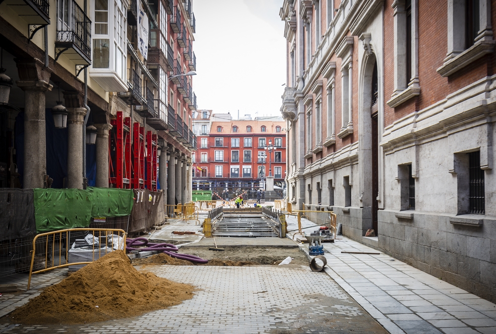 Estado de las obras del aparcamiento de la Plaza Mayor