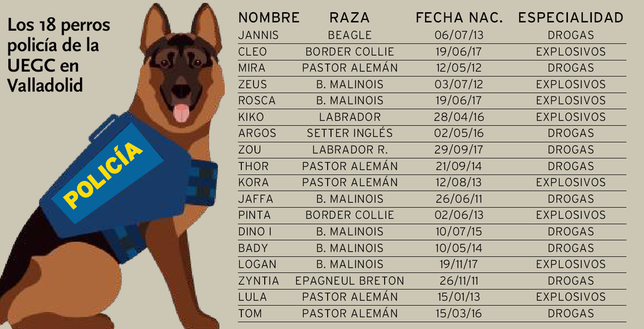 La Unidad de Guías Caninos se mudará a Valladolid en 2020