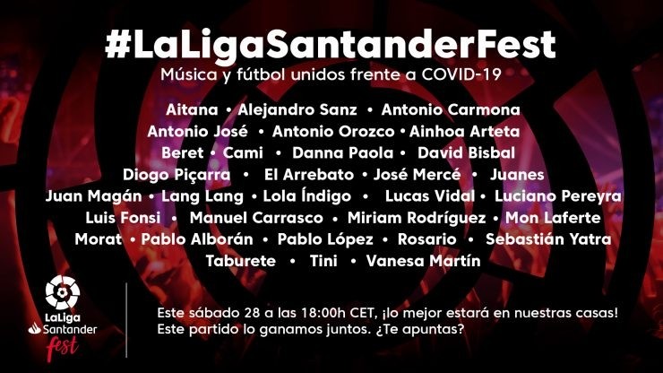 Artistas y futbolistas se unen en LaLiga Santander Fest