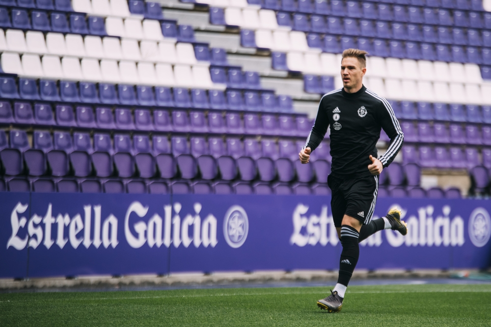 Tercera jornada de entrenamiento del Real Valladolid tras el parón por la crisis sanitaria.  / IÑAKI SOLA (REAL VALLADOLID)