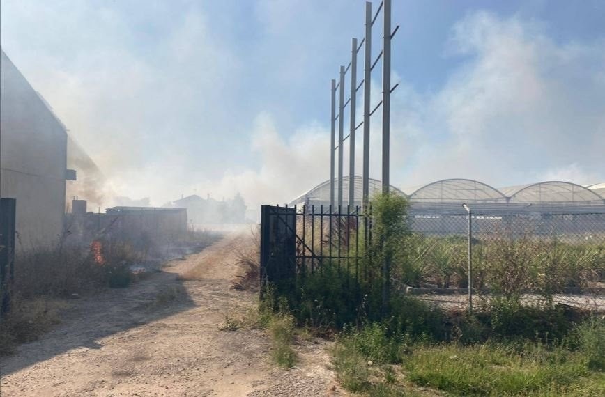 Imagen del fuego en el Soto de la Medinilla. 