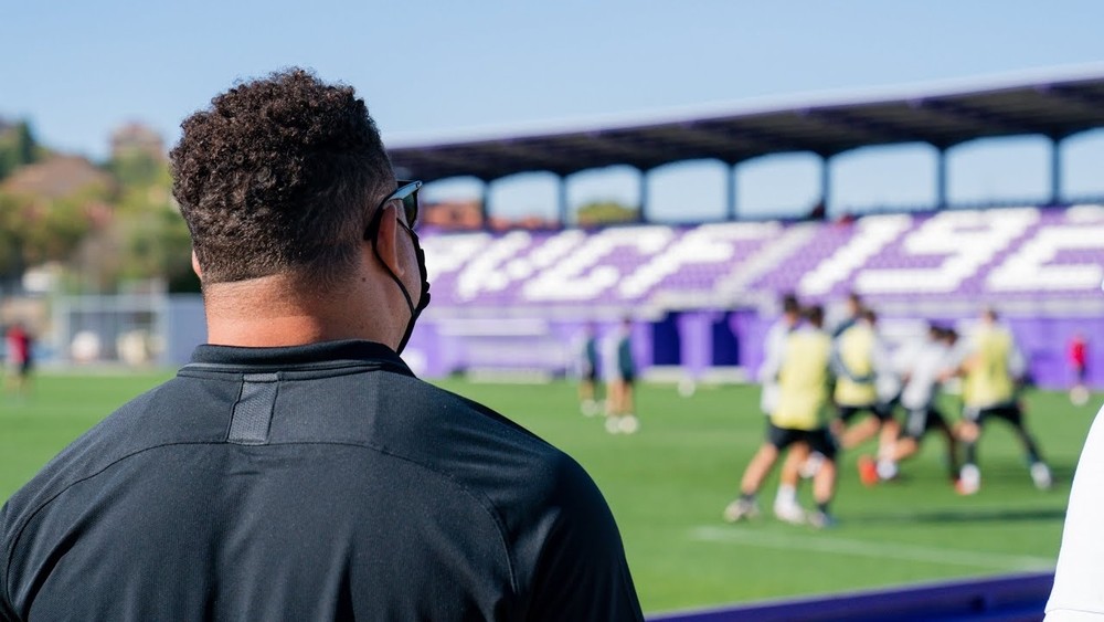 Ronaldo, en un entrenamiento en los Anexos.