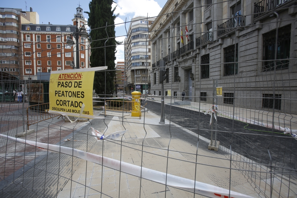 Obras en las calles Claudio Moyano y Duque de la Victoria