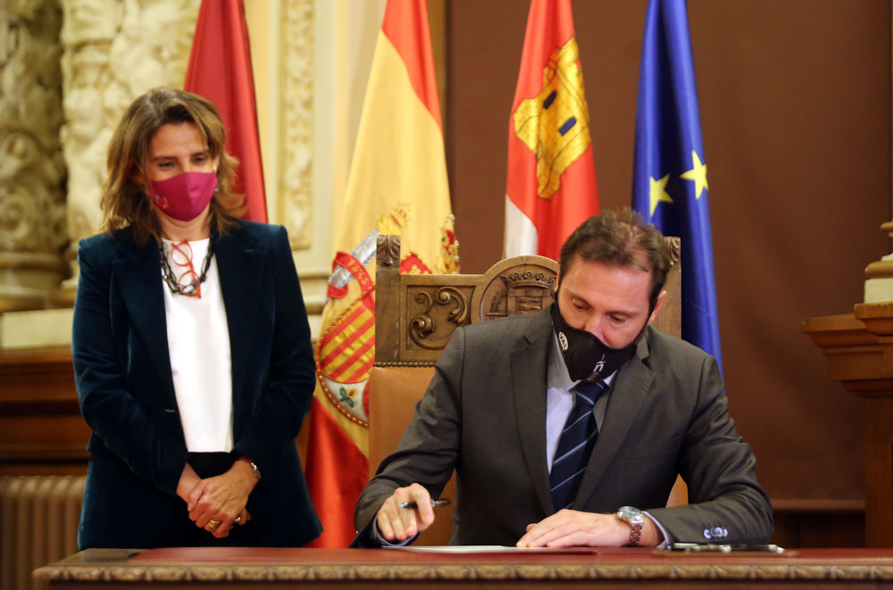 Acto de adhesión de Valladolid, Zaragoza, Soria y Vitoria a la declaración ‘Ciudades climáticamente neutrales 2030'.