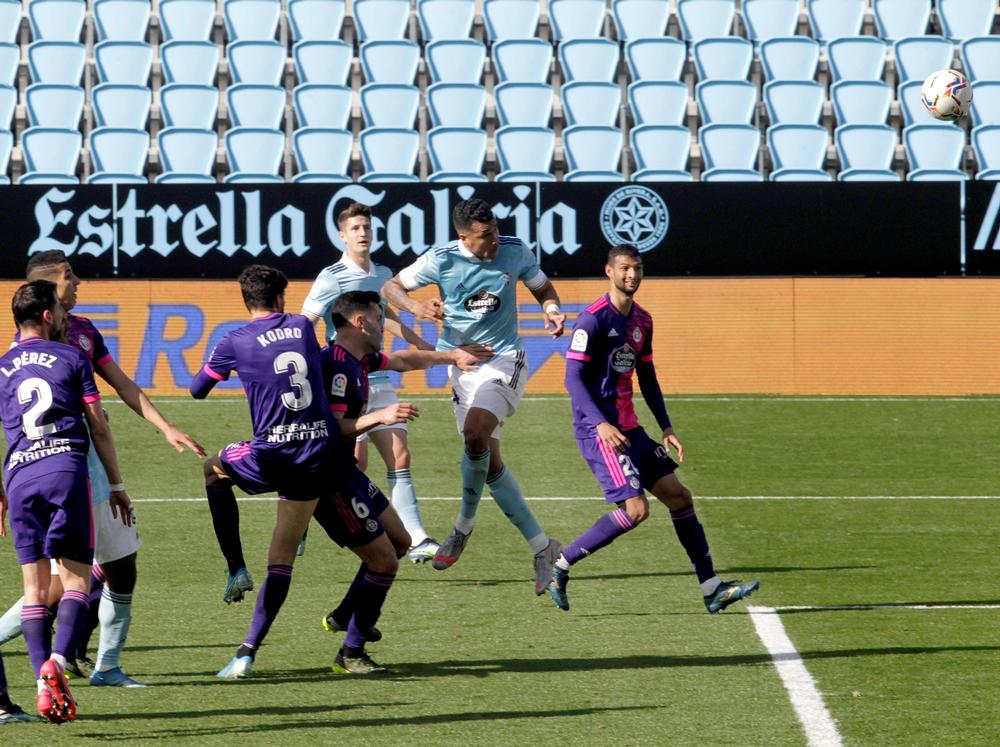 Murillo hizo el gol de la victoria del Celta ante el Real Valladolid.  / EFE