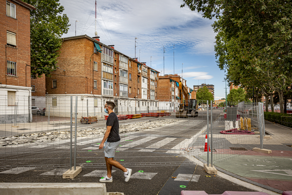 Calle en obras en Valladolid  / JONATHAN TAJES