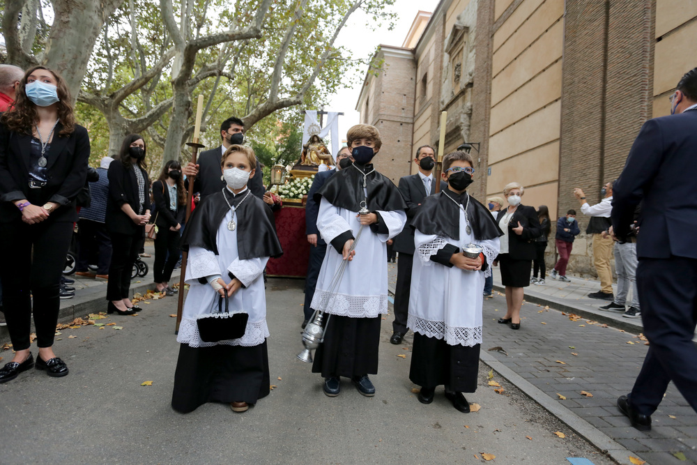 La Cofradía de la Sagrada Pasión de Cristo de Valladolid celebra la primera procesión en la ciudad desde el inicio de la pandemia  / LETICIA PÉREZ / ICAL