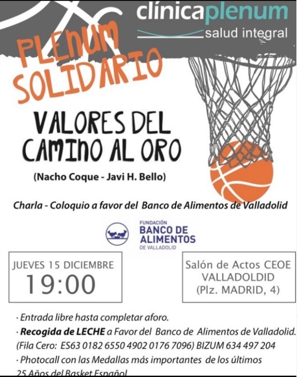 Coque y Bello hablarán de los éxitos del baloncesto español