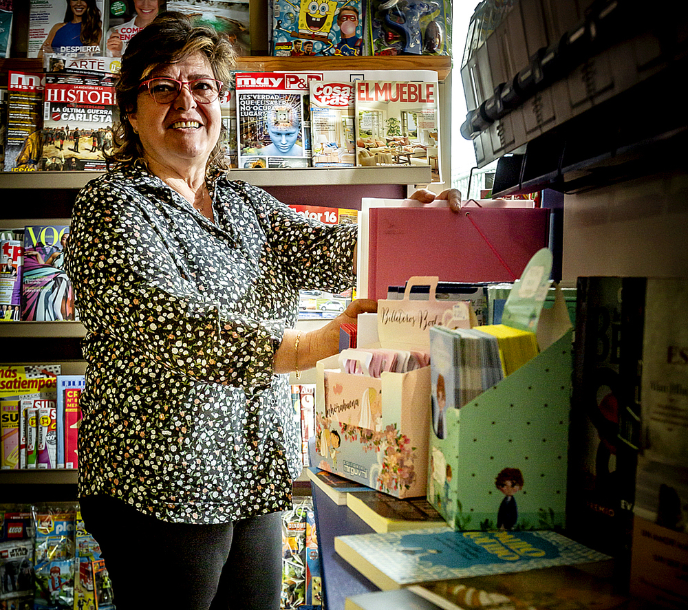 Francisca García, propietaria de una librería