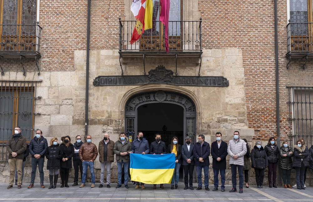 Concentración de apoyo a Ucrania en la Diputación Provincial de Valladolid.  / ICAL