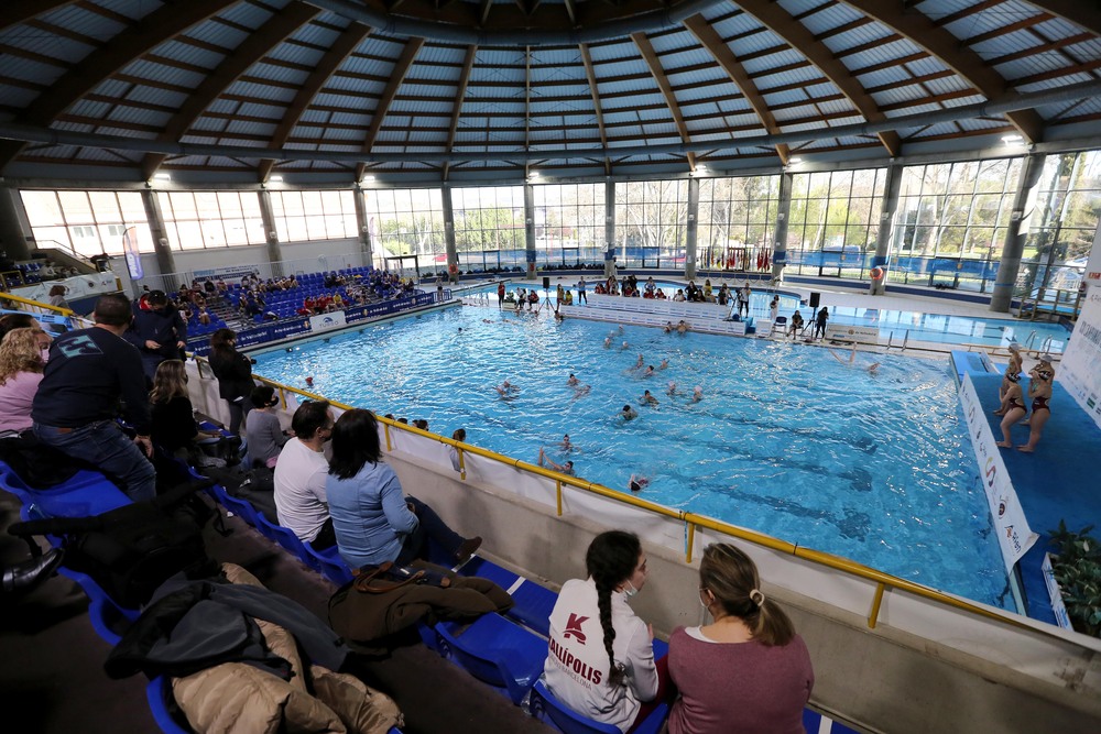 XXII Campeonato de natación artística de invierno sénior y junior que se celebra estos días en la piscina de Parquesol.