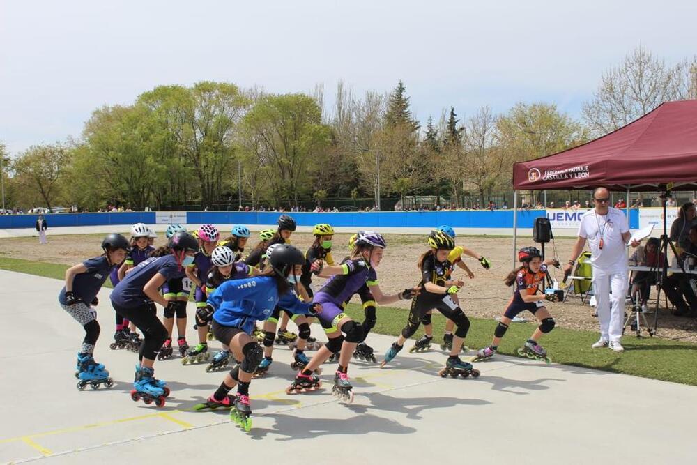 Imagen del Campeonato de Castilla y León de patinaje velocidad de pista.
