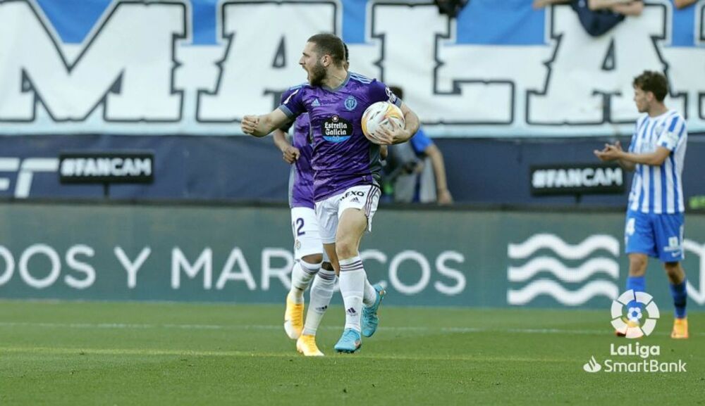 El Valladolid empató en Málaga después de ir perdiendo 2-0.