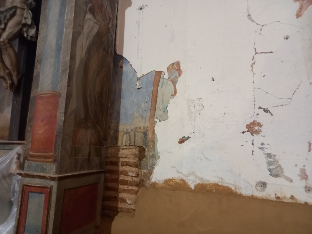 Frescos hallados en la iglesia de Ventosa de la Cuesta.