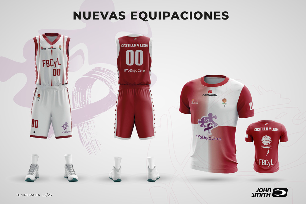 La Federación de Baloncesto de Castilla y León presenta sus equipaciones para visibilizar el mensaje contra la violencia de género.