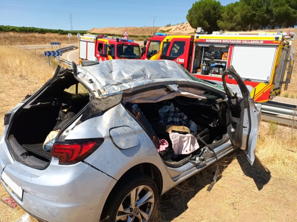 Accidente mortal registrado el 20 de agosto en la A-6, en Rueda.