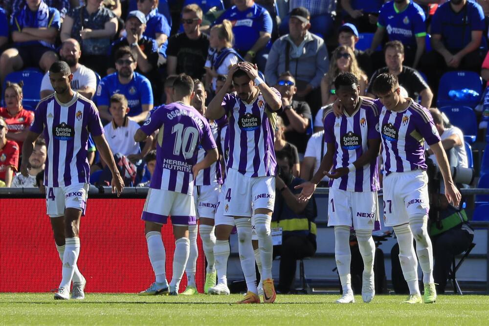 Partido disputado entre Getafe y Real Valladolid.