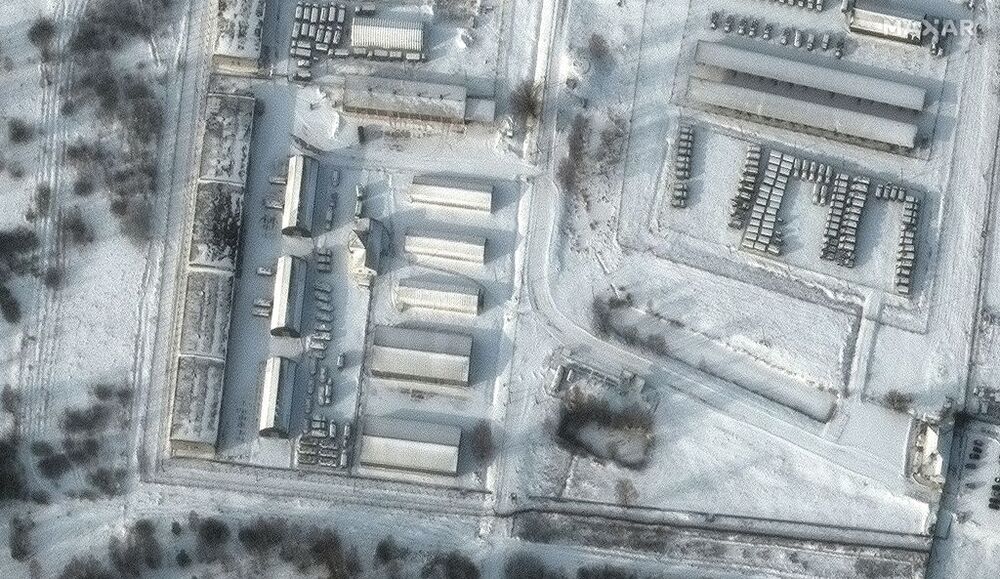 Russia millitary build up along the border with Ukraine  / MAXAR TECHNOLOGIES HANDOUT