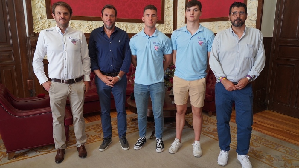 Recepción en el Ayuntamiento a los campeones de Europa juveniles Pablo Herrero y Alejandro Pisonero.