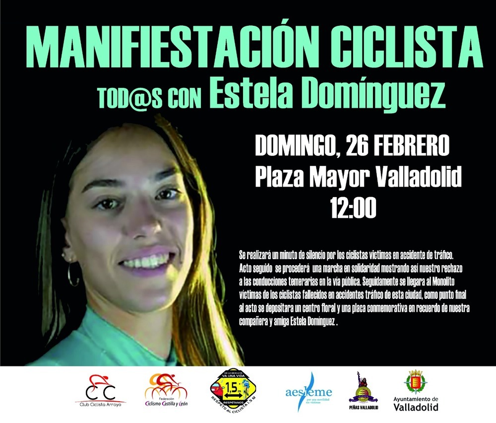 Manifestación ciclista en recuerdo a Estela Domínguez.