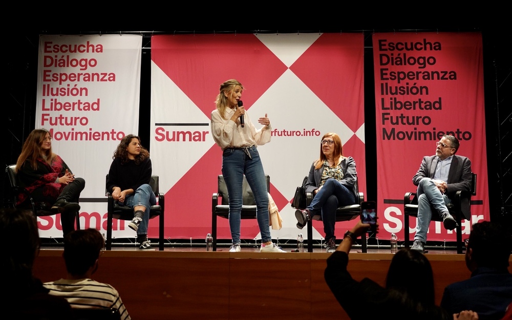 Acto de Sumar en Valladolid con la presencia de Yolanda Díaz.  / LETICIA PREZ ICAL