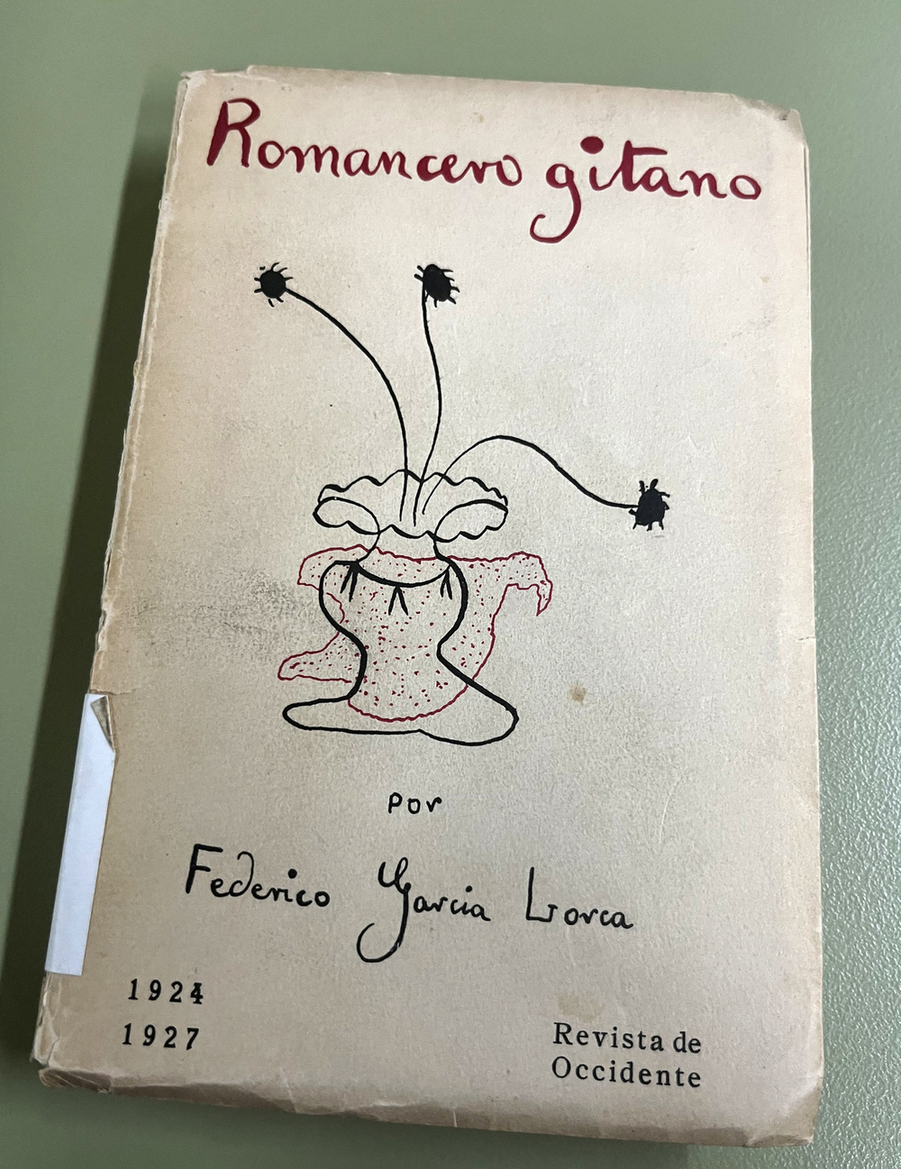 Portada de la primera edición del 'Romancero gitano' de Lorca, que vio la luz en la Revista de Occidente en 1928.