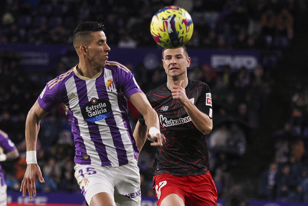 Encuentro entre el Real Valladolid y el Athletic Club de Bilbao.  / EFE