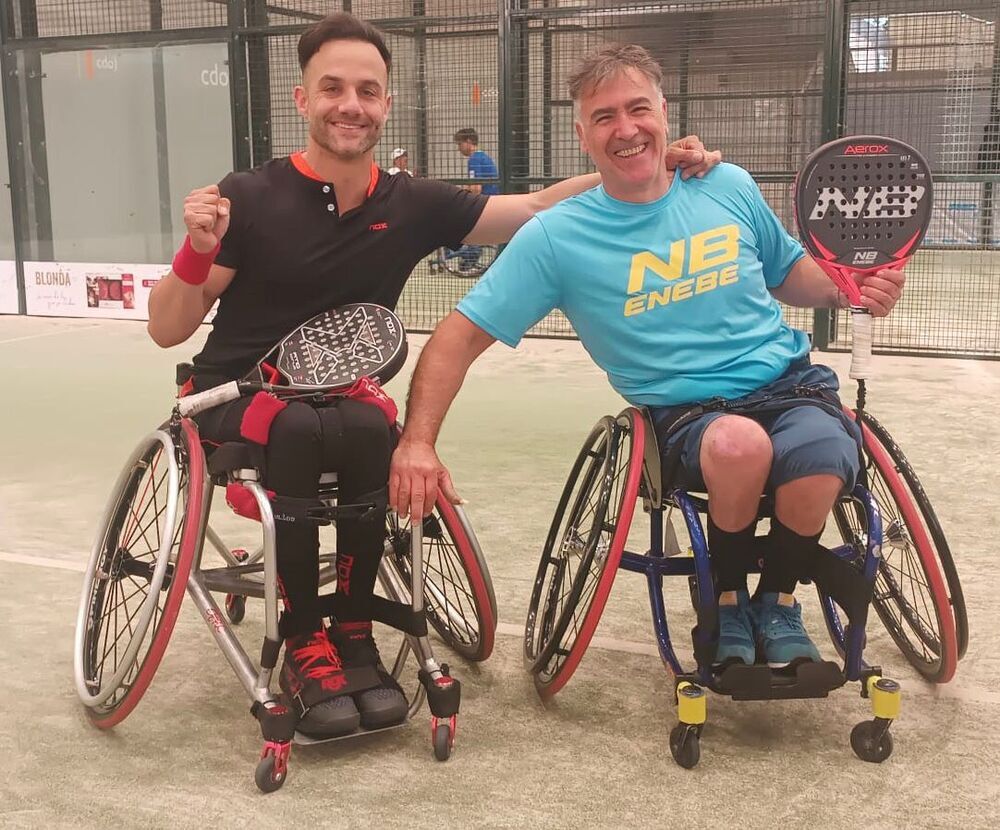 Álvaro Garmilla y Luis Peinado, subcampeones del II Open de pádel en silla de ruedas en Valladolid.