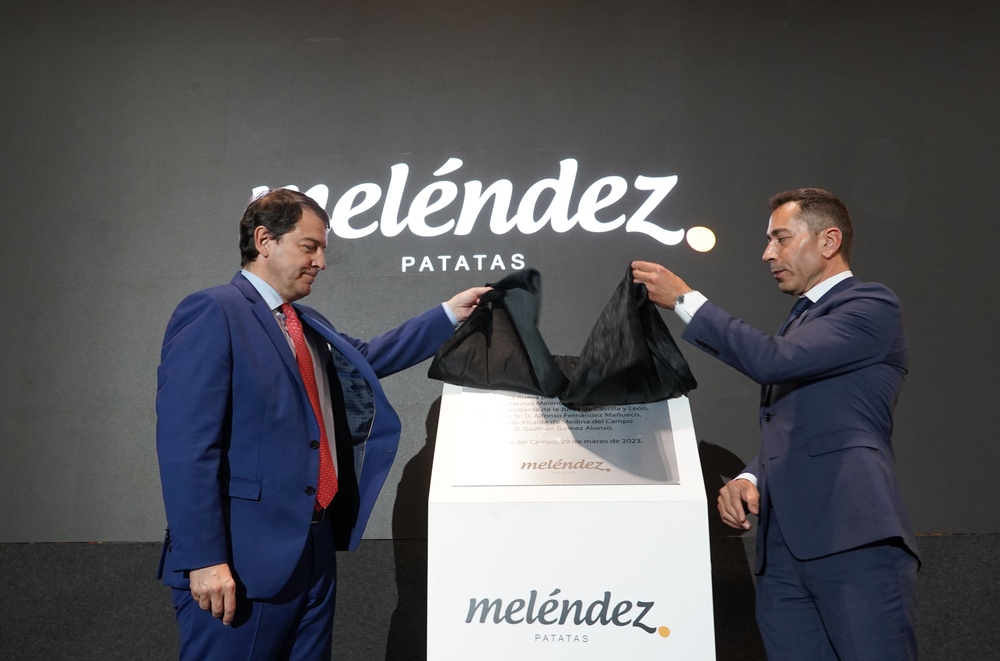 Inauguración de la nueva fábrica de Patatas Meléndez en Medina del Campo.