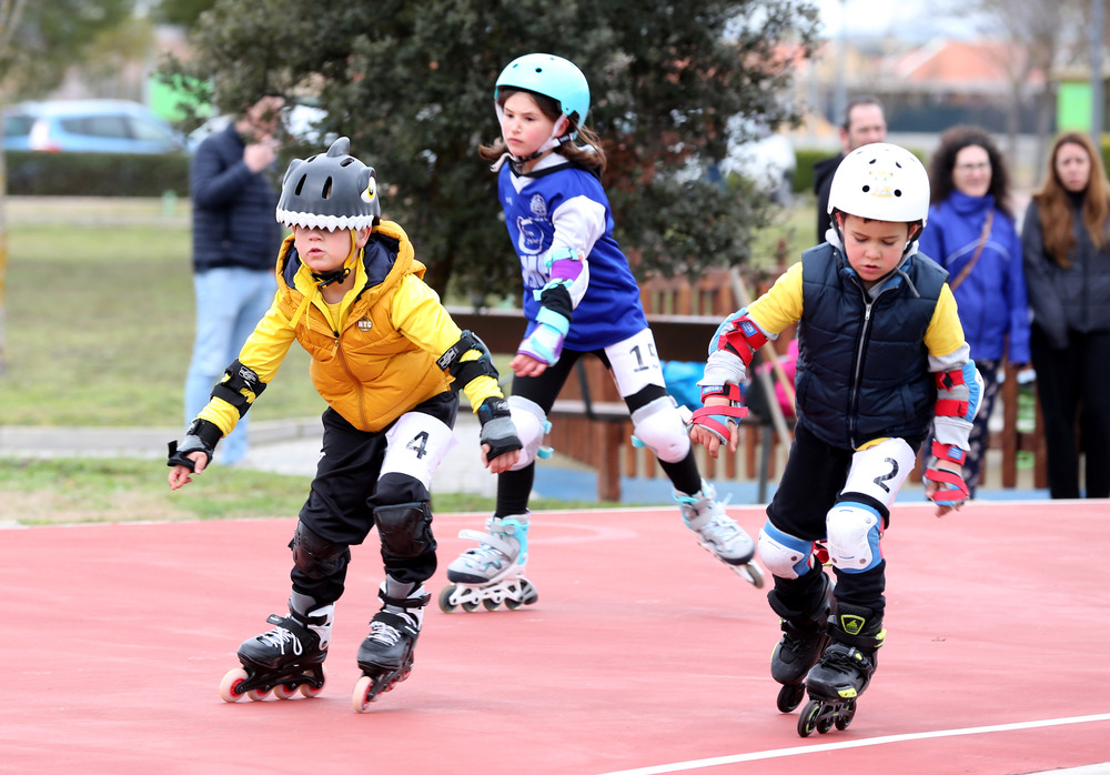 Imagen de la cuarta jornada de patinaje de velocidad de los Juegos Escolares de la Diputación.