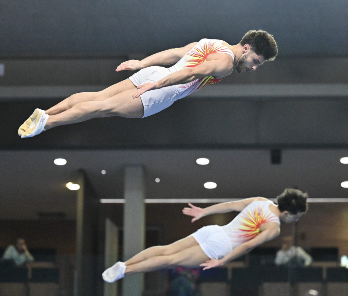 Imagen del Campeonato de Europa de gimnasia trampolín.