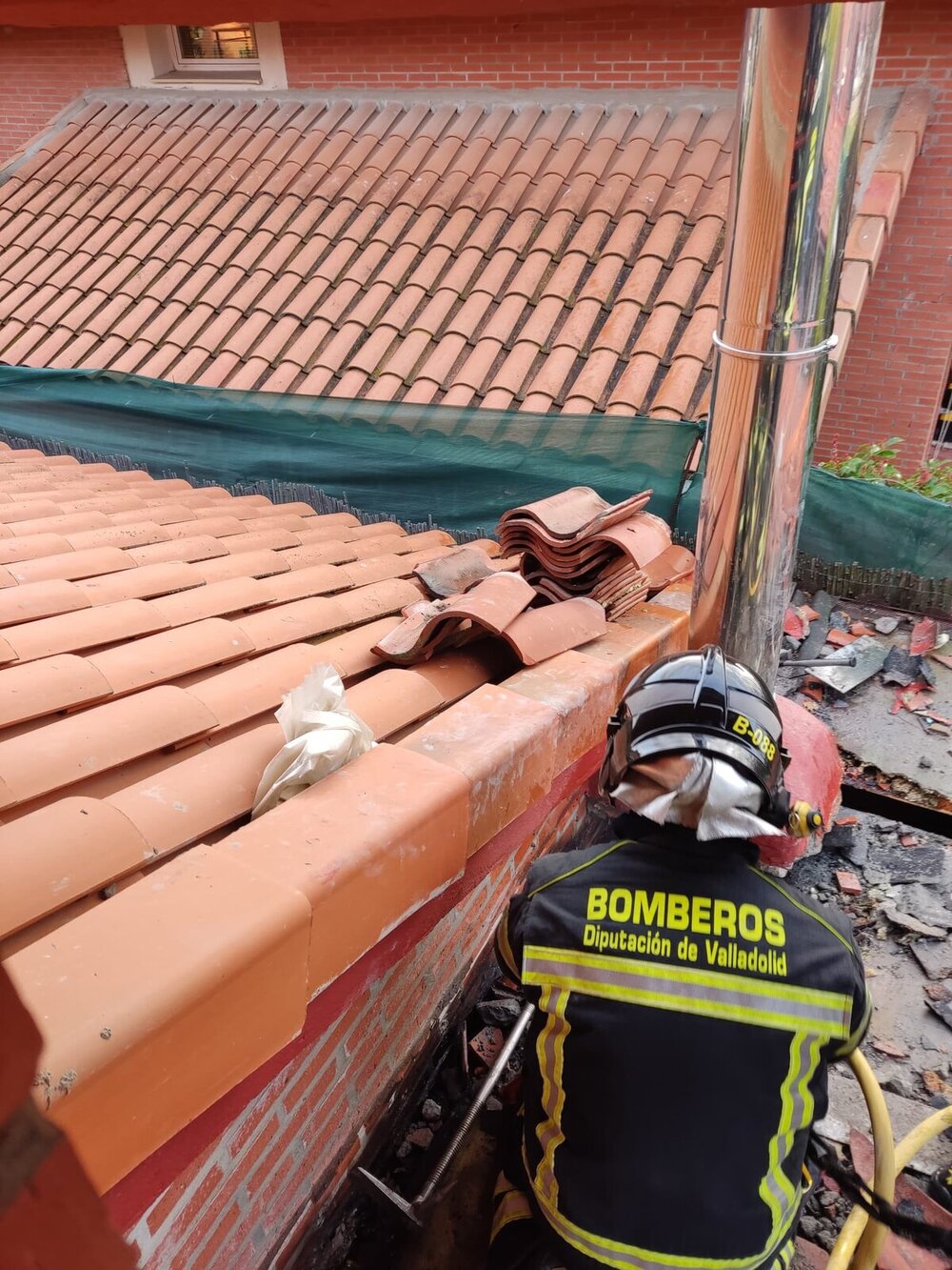 Actuación de los Bomberos de la Diputación.