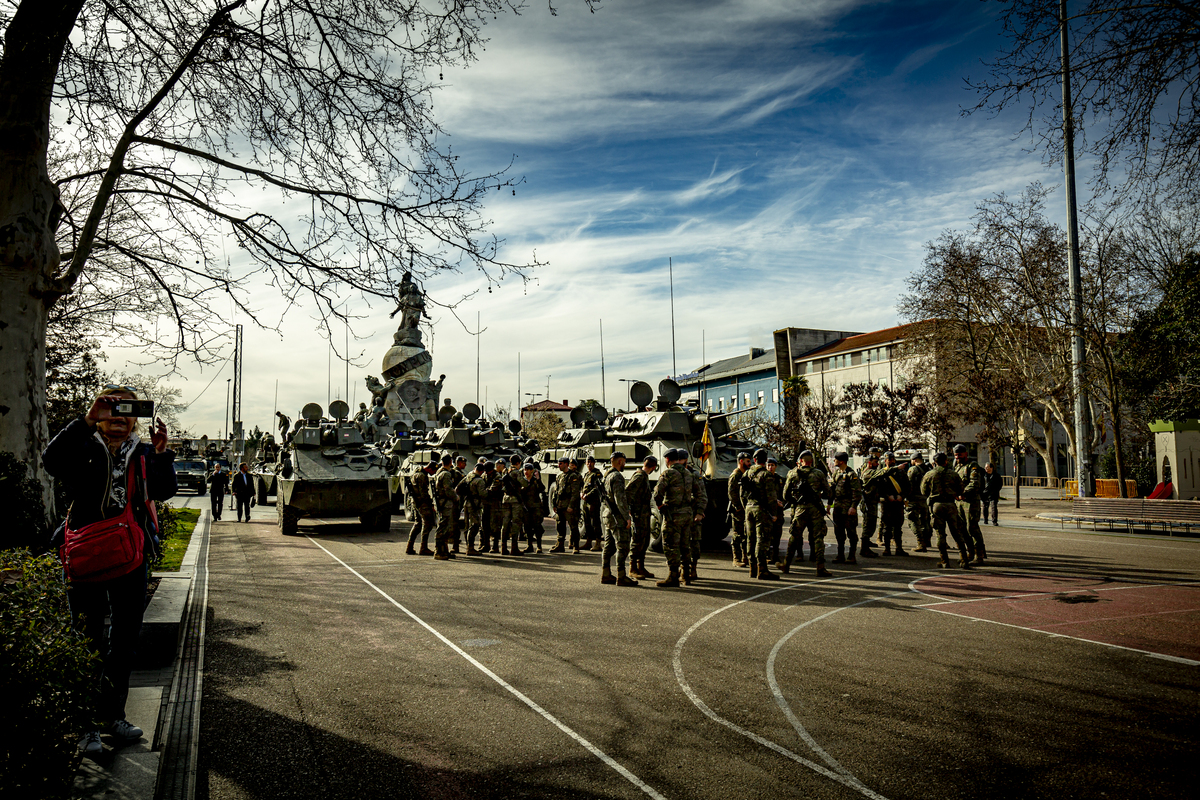 Ensayos del desfile del 375 aniversario del regimiento Farnesio del ejército de Tierra al que acudirá el Rey Felipe VI   / JONATHAN TAJES