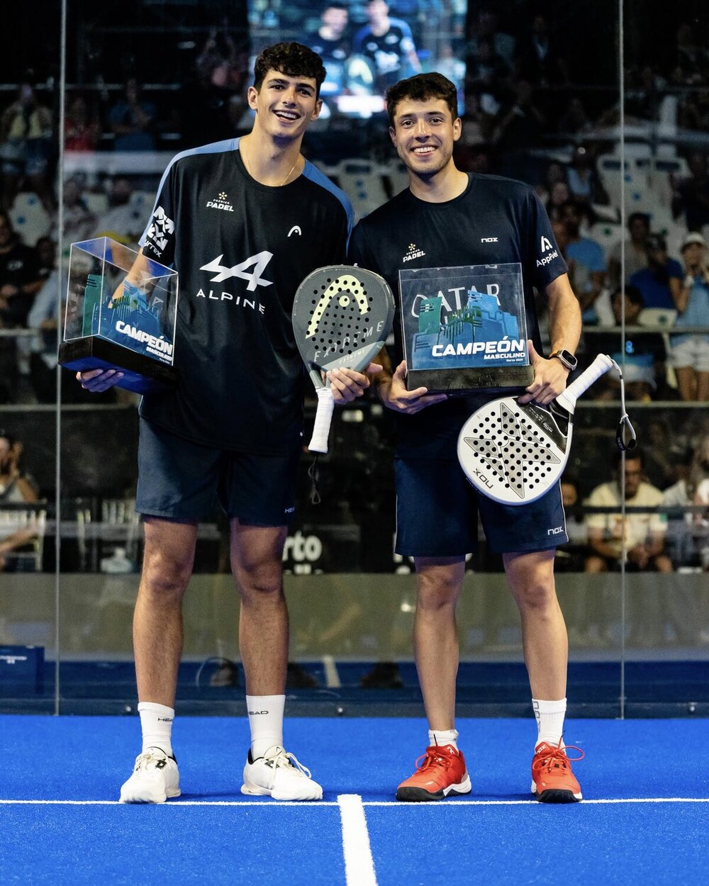 El vallisoletano Arturo Coello y el argentino Agustín Tapia celebran la victoria en Venezuela.