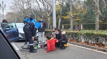 Herida una ciclista atropellada en el paseo de Zorrilla