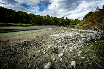 El Bajoz se seca y reduce a mínimos el pantano de La Espina