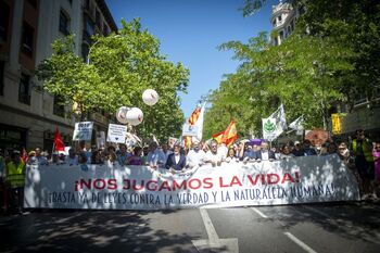 Miles de personas protestan en Madrid contra el aborto