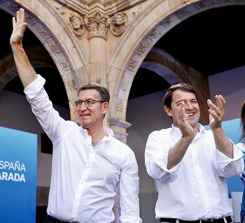 Mañueco arropa a Feijóo: «El presidente que necesita España»