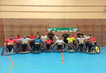 La selección de balonmano en silla de ruedas, en Valladolid