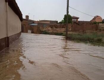 Dos trombas de agua provocan inundaciones en Villacid