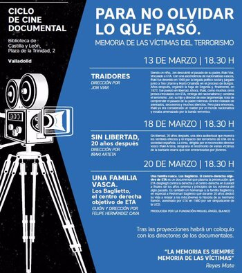 La Fundación Miguel Ángel Blanco programa un ciclo de cine