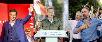 Sánchez, Feijóo y Abascal centran la campaña de las europeas