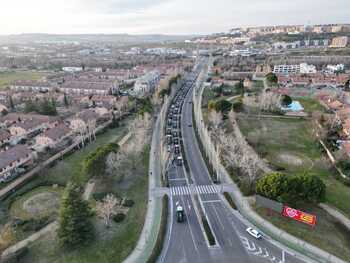 Una nueva tractorada complica el tráfico en Valladolid